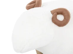 Hocker Polsterbezug Weis Lamb