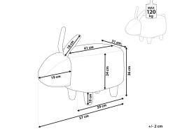 Hocker Polsterbezug Weis Bunny