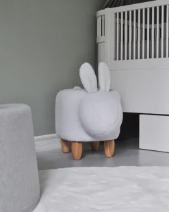 Hocker Polsterbezug Weis Bunny