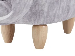 Hocker Samtstoff Mit Stauraum Grau Pug