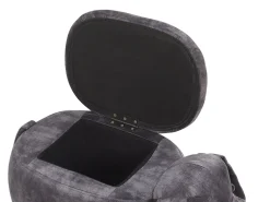 Hocker Samtstoff Mit Stauraum Dunkelgrau Doggy