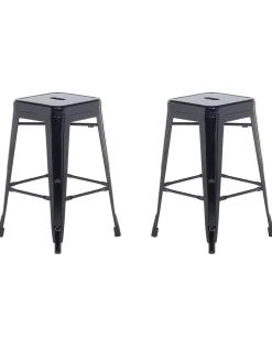 Hocker Schwarz Hohe 60 Cm 2Er Set Cabrillo