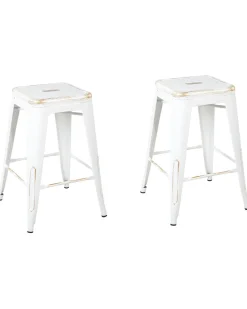 Hocker Weis-Gold Hohe 60 Cm 2Er Set Cabrillo