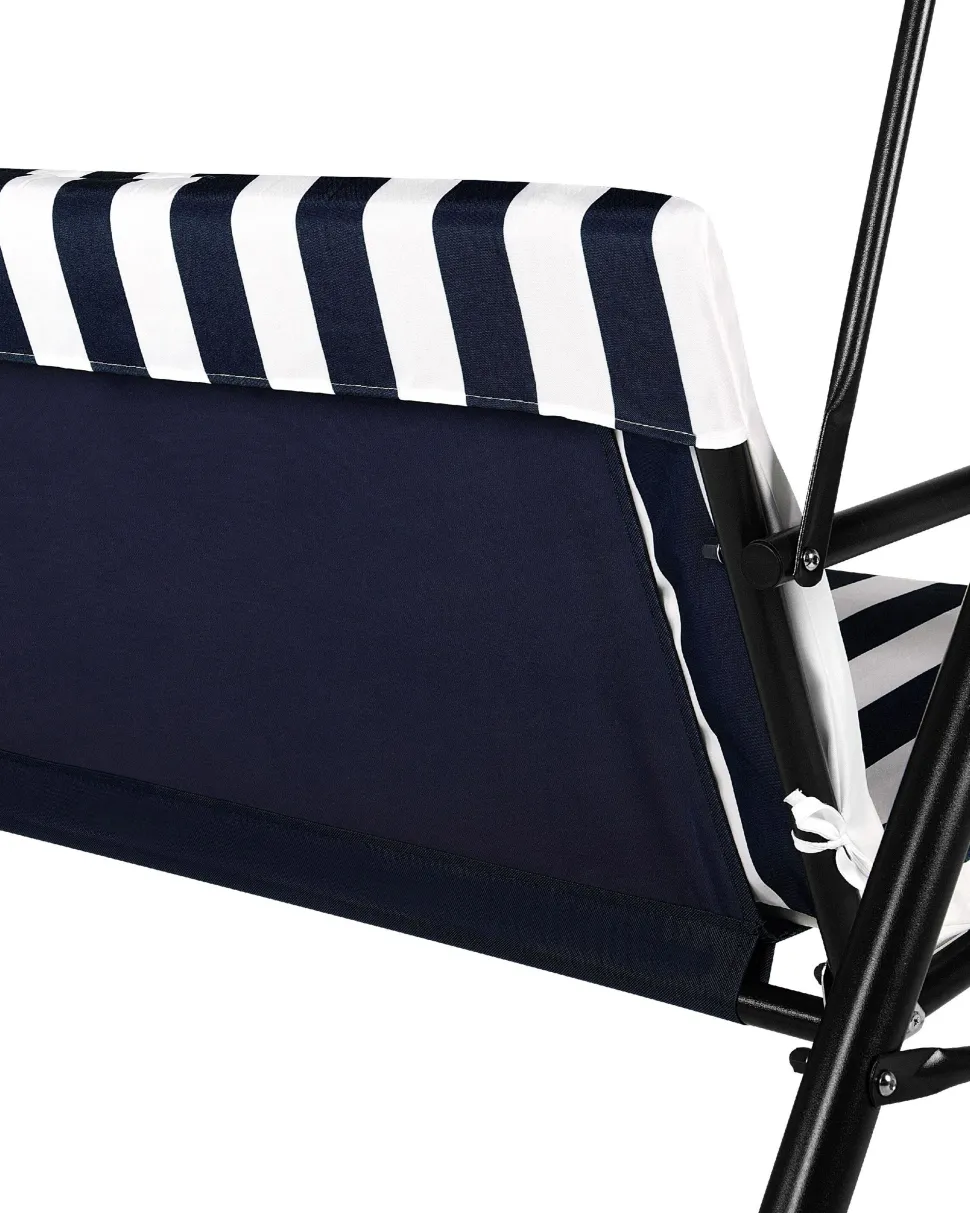 Hollywoodschaukel Sonnendach Blau / Weis Chaplin