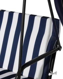 Hollywoodschaukel Sonnendach Blau / Weis Chaplin