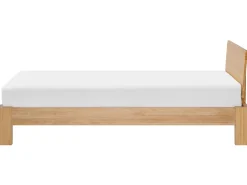 Holzbett Hellbraun Lattenrost 90 X 200 Cm Royan