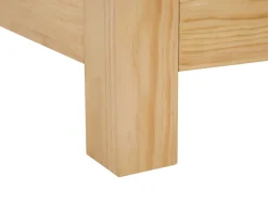 Holzbett Hellbraun Lattenrost 90 X 200 Cm Royan