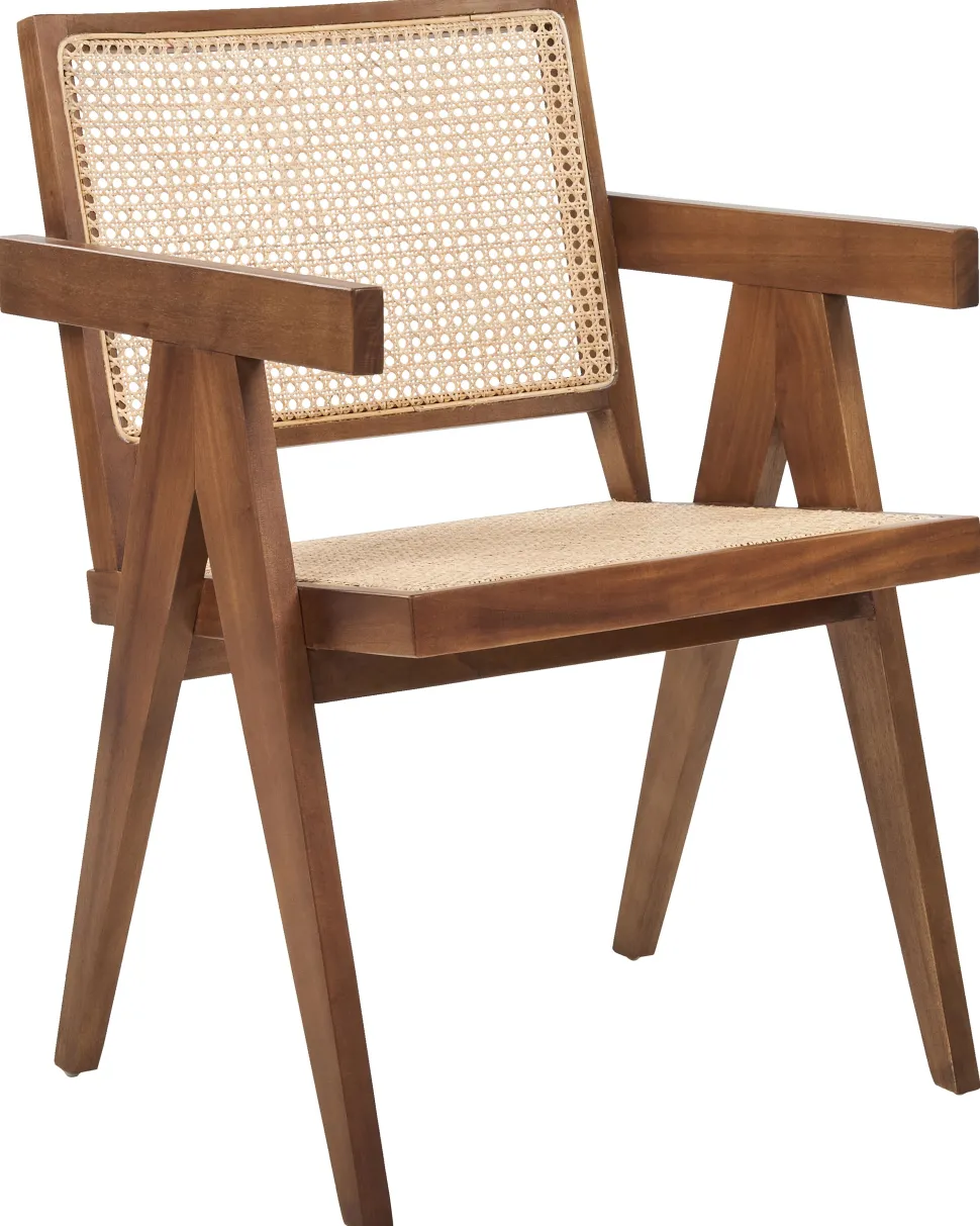 Holzstuhl Mit Rattangeflecht Helles Holz / Braun Westbrook
