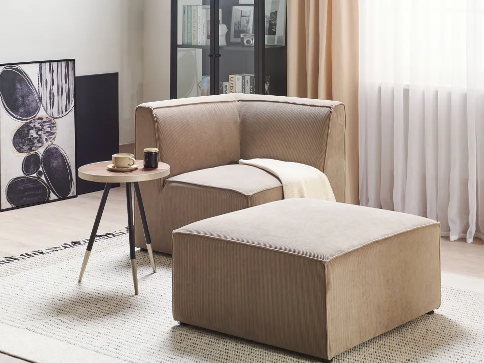 Jumbo Cord Corner Section Taupe Lemvig