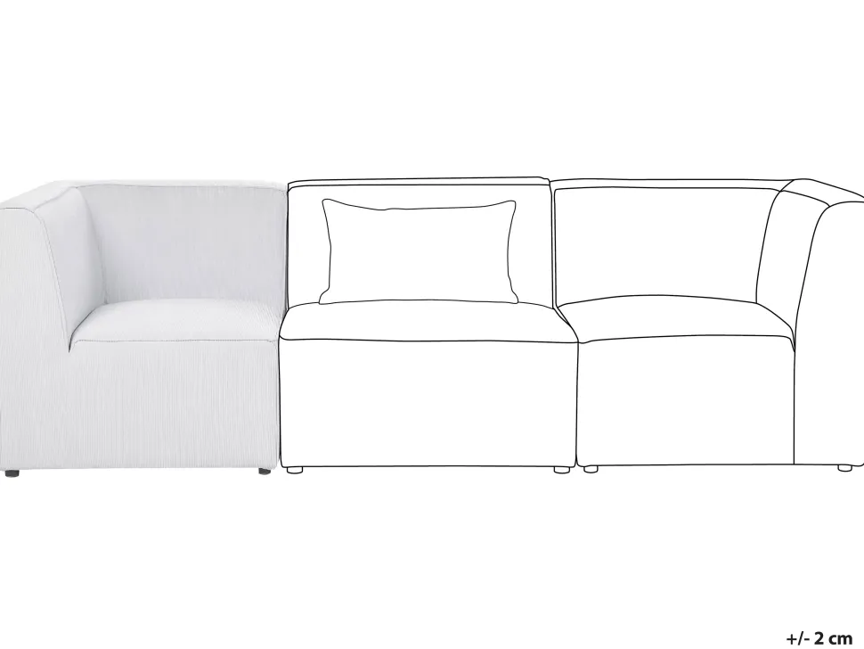 Jumbo Cord Corner Section Off White Lemvig