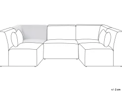 Jumbo Cord Corner Section Off White Lemvig