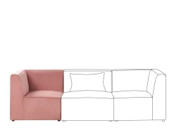Jumbo Cord Corner Section Pink Lemvig