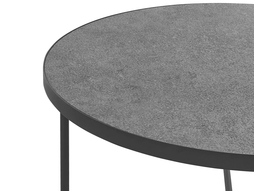 Kaffeetisch Grau / Schwarz 80 Cm Melody Gros