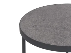 Kaffeetisch Grau / Schwarz 50 Cm Melody Klein