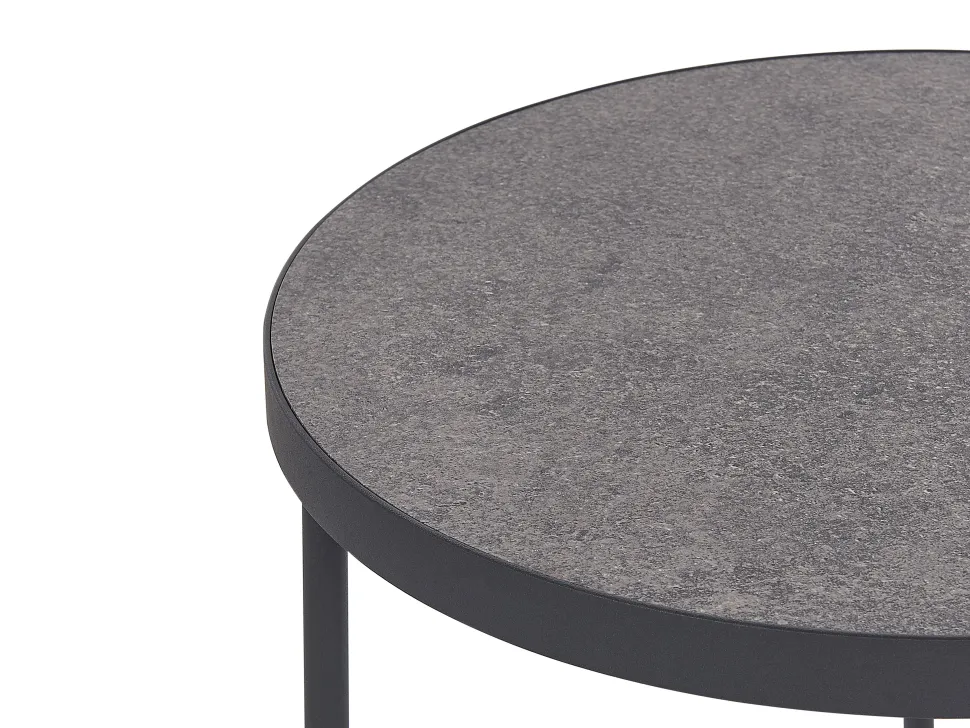 Kaffeetisch Grau / Schwarz 50 Cm Melody Klein
