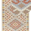 Kelim Teppich Baumwolle Mehrfarbig 160 X 230 Cm Geometrisches Muster Kurzflor Atan