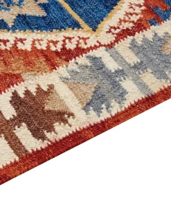 Kelim Teppich Wolle Mehrfarbig 160 X 230 Cm Abstraktes Muster Kurzflor Vanashen