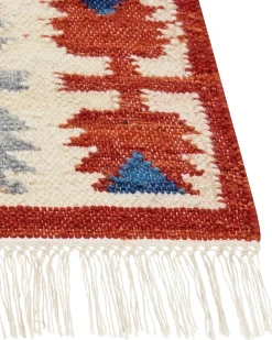 Kelim Teppich Wolle Mehrfarbig 160 X 230 Cm Abstraktes Muster Kurzflor Vanashen