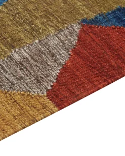 Kelim Teppich Wolle Mehrfarbig 160 X 230 Cm Patchwork Kurzflor Arzakan