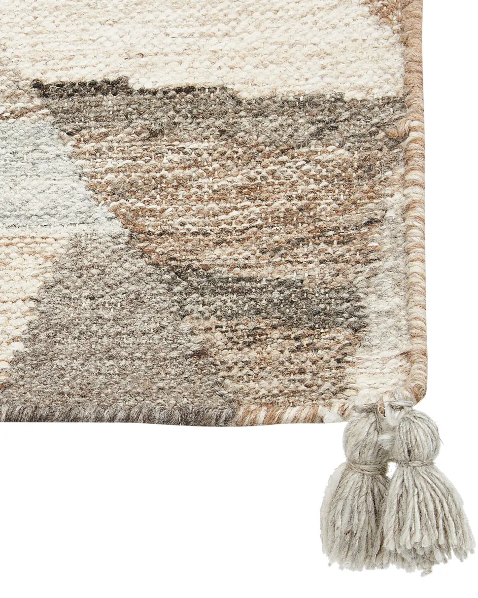 Kelim Teppich Wolle Mehrfarbig 160 X 230 Cm Patchwork Kurzflor Argavand