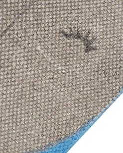 Kinderteppich Baumwolle Blau 80 X 150 Cm Wal-Motiv Balabang