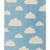 Kinderteppich Baumwolle Blau 60 X 90 Cm Wolkenmotiv Gwalijar