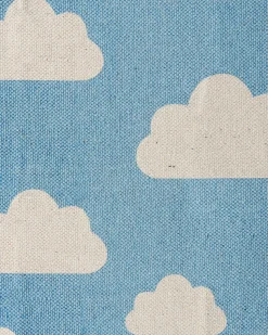 Kinderteppich Baumwolle Blau 60 X 90 Cm Wolkenmotiv Gwalijar