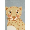 Kinderteppich Baumwolle Grau / Gelb 80 X 150 Cm Leopardenmotiv Tangse
