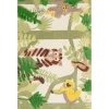 Kinderteppich Baumwolle Mehrfarbig 80 X 150 Cm Dschungelmotiv Janhto