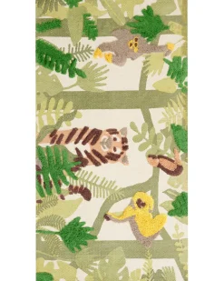 Kinderteppich Baumwolle Mehrfarbig 80 X 150 Cm Dschungelmotiv Janhto
