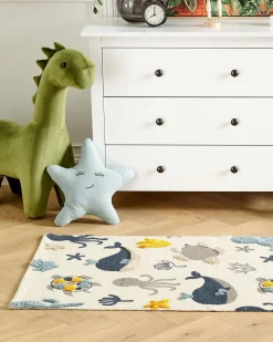 Kinderteppich Baumwolle Mehrfarbig 80 X 150 Cm Tiermuster Porsea