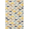 Kinderteppich Baumwolle Mehrfarbig 80 X 150 Cm Fischmotiv Ipuh