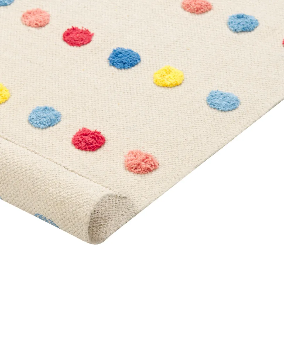 Kinderteppich Baumwolle Mehrfarbig 80 X 150 Cm Punkte Leles
