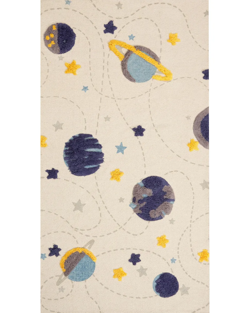 Kinderteppich Baumwolle Mehrfarbig 80 X 150 Cm Planeten Langsa