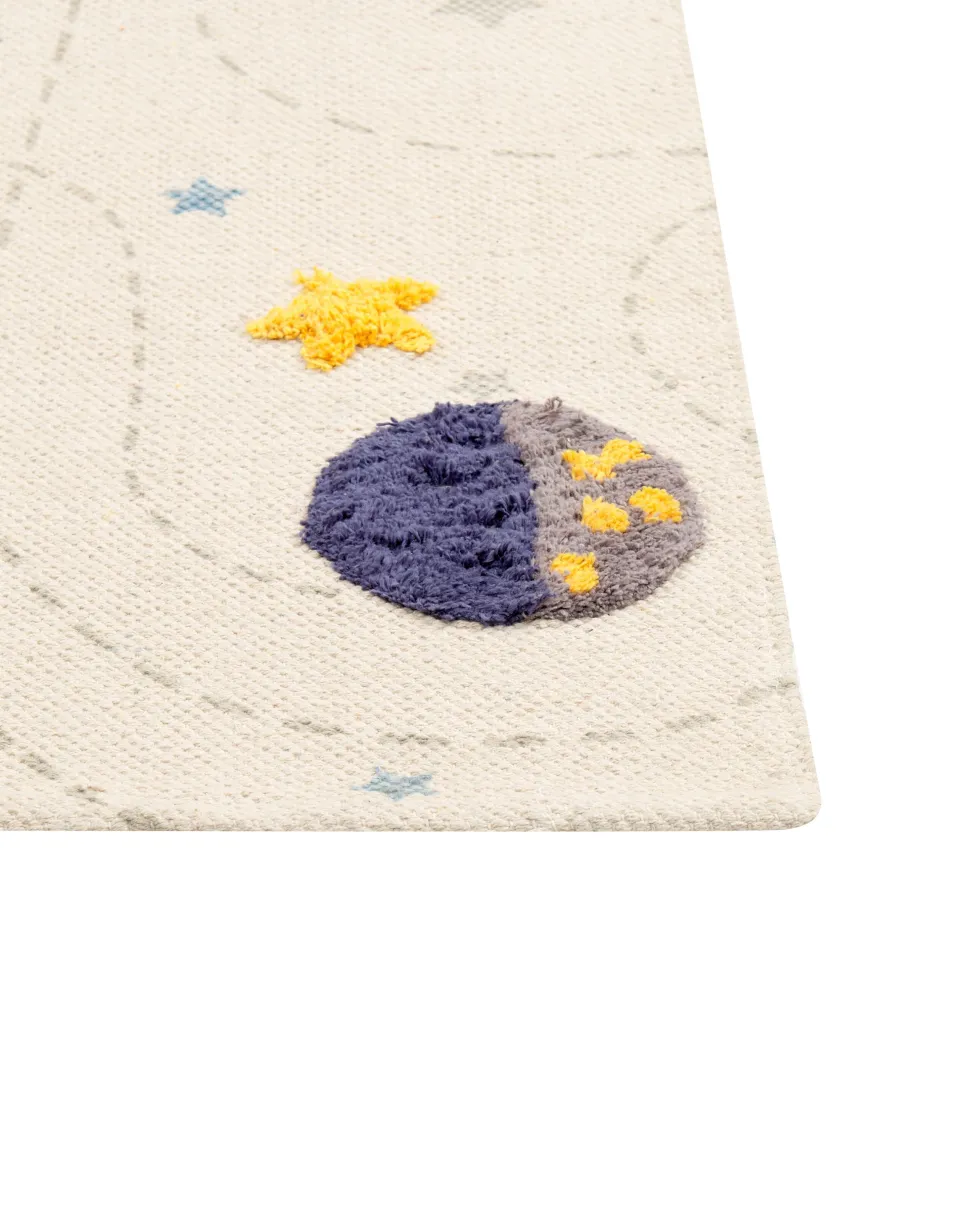 Kinderteppich Baumwolle Mehrfarbig 80 X 150 Cm Planeten Langsa