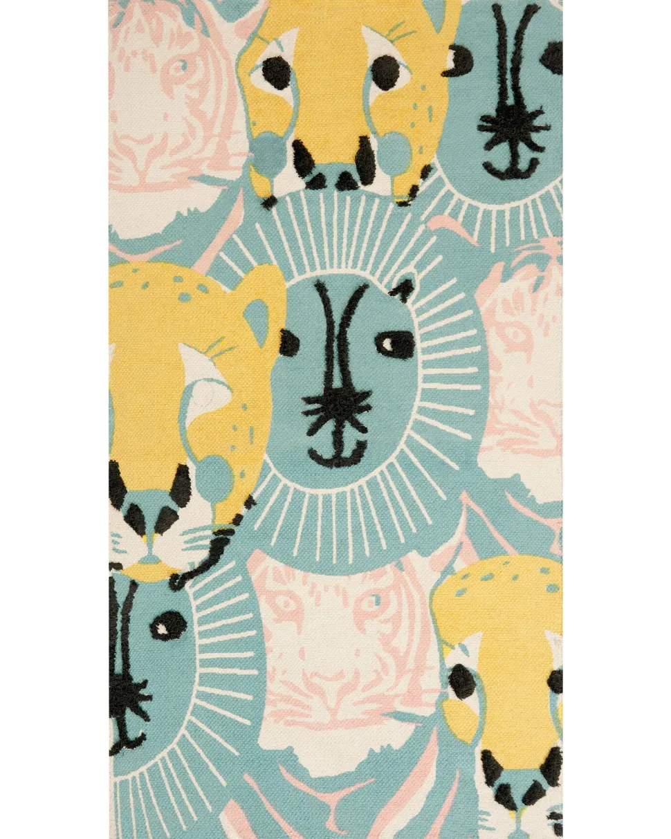 Kinderteppich Baumwolle Mehrfarbig 80 X 150 Cm Tiermotiv Tutut