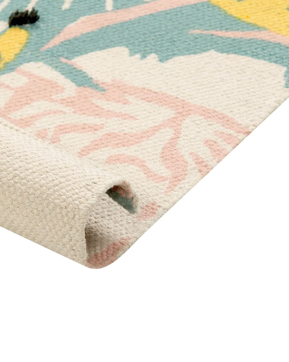 Kinderteppich Baumwolle Mehrfarbig 80 X 150 Cm Tiermotiv Tutut