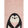 Kinderteppich Baumwolle Rosa 80 X 150 Cm Pinguin-Muster Pengkol