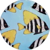 Kinderteppich Blau 140 Cm Fischmuster Kurzflor Fizme