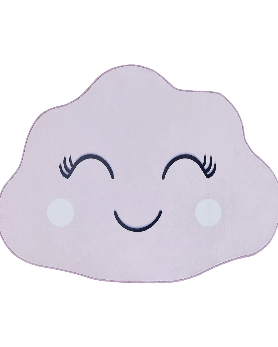 Kinderteppich Pastellrosa 90 X 120 Cm Wolkenmotiv Kurzflor Cumulus