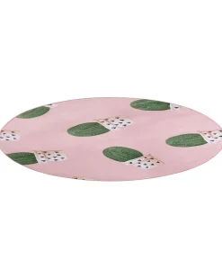 Kinderteppich Rosa 120 Cm Kaktus-Muster Kurzflor Eldivan