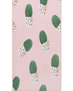 Kinderteppich Rosa 80 X 150 Cm Kaktus-Muster Kurzflor Eldivan