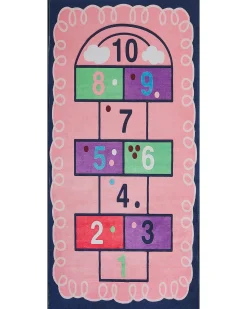 Kinderteppich Rosa Mit Hupfspiel 80 X 150 Cm Honaz