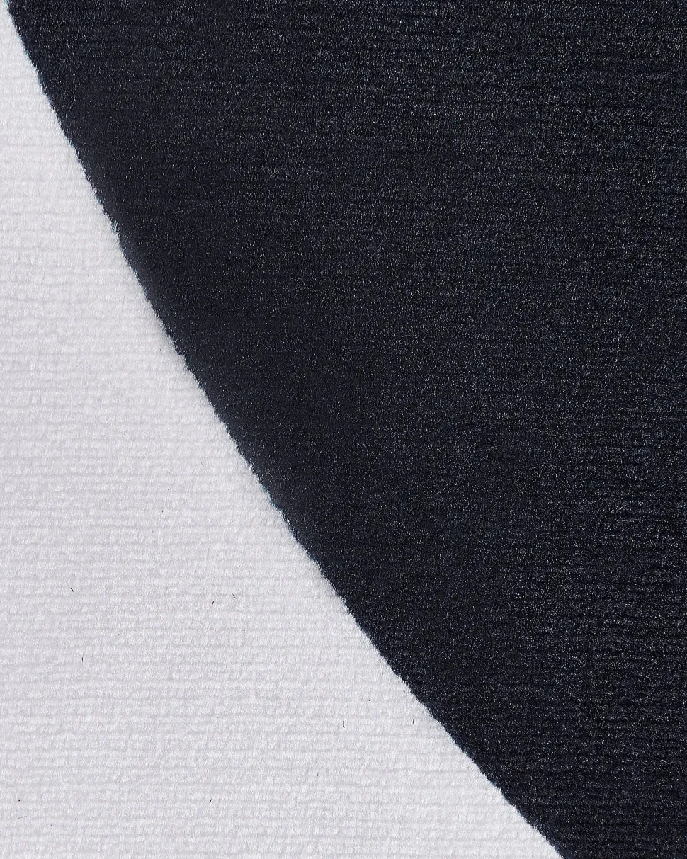 Kinderteppich Schwarz / Weis 120 Cm Pandamotiv Kurzflor Panda