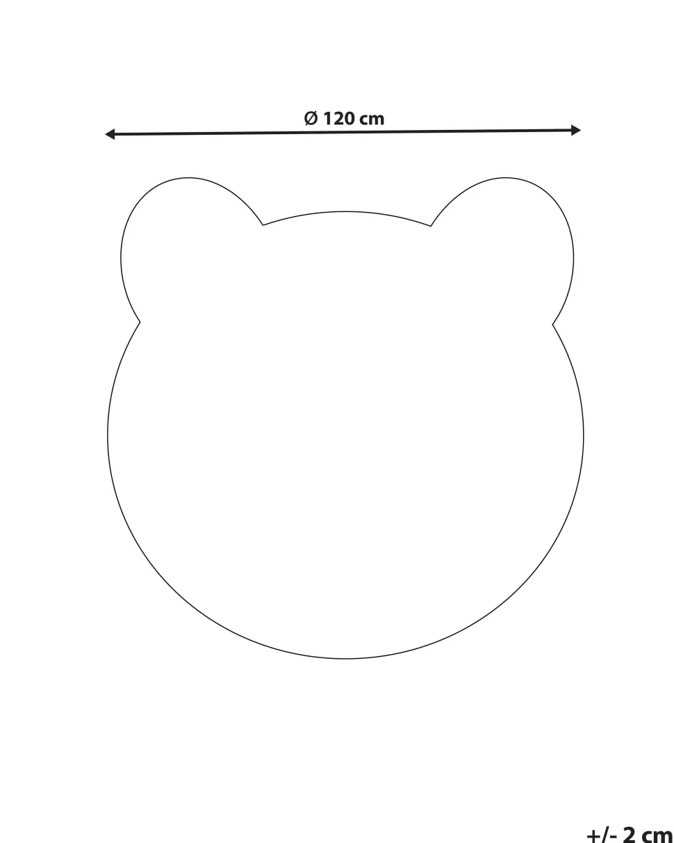 Kinderteppich Schwarz / Weis 120 Cm Pandamotiv Kurzflor Panda