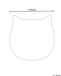 Kinderteppich Weis 100 Cm Katzenmotiv Kurzflor Kitty