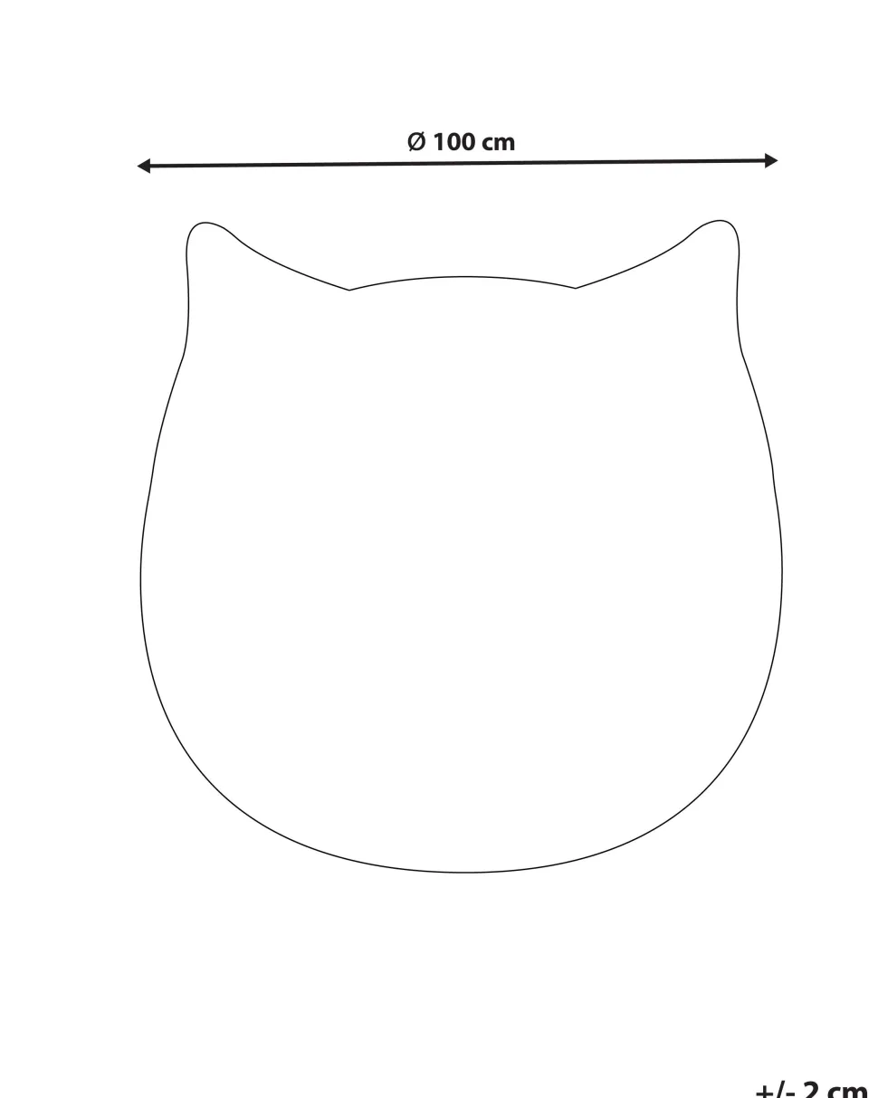 Kinderteppich Weis 100 Cm Katzenmotiv Kurzflor Kitty