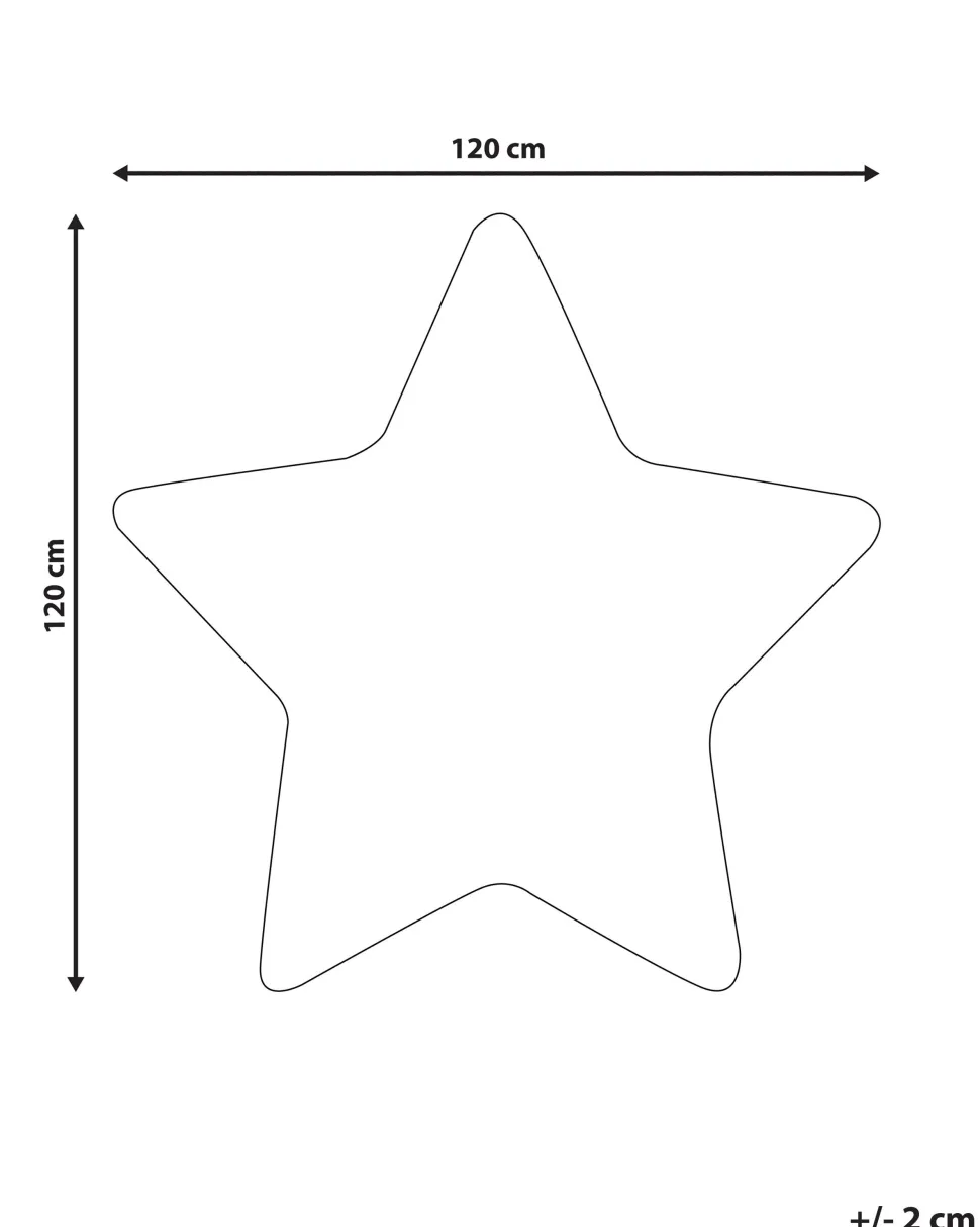 Kinderteppich Weis 120 X 120 Cm Sternmotiv Kurzflor Sirius