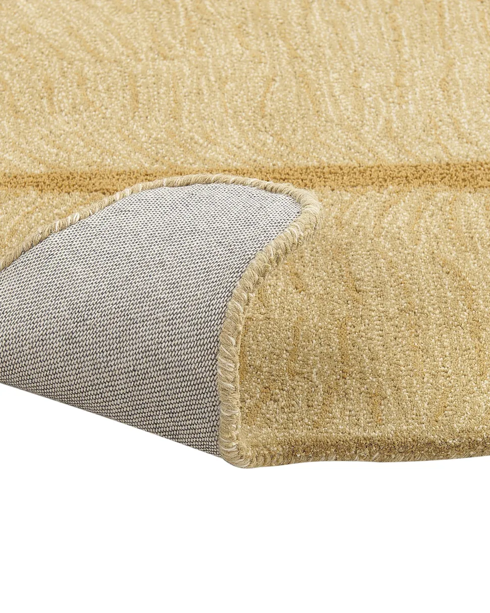 Kinderteppich Wolle Beige 100 X 160 Cm Lowenmotiv Sarabi