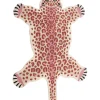 Kinderteppich Wolle Beige / Rosa 100 X 160 Cm Leopardenmotiv Chuluun
